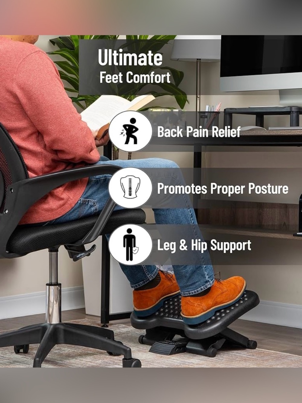 Mind Reader Ergonomic Adjustable Footrest - Picture 11 of 11